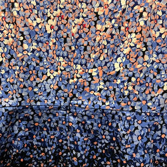 Talbots Blue Ombre Sheath Short Sleeve Flower Floral Dress Plus Size 16 - Picture 10 of 10